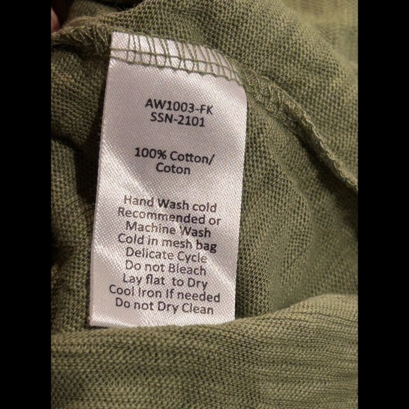 NWOT ATM Anthony Thomas Melillo Slub Jersey Classic V-Neck Tee Army Green Sz XL - Picture 8 of 10